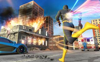 Light Flying Speed Superhero: Rescue Robot Games capture d'écran 3