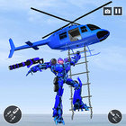 Police Helicopter Robot Transformation ikona