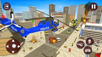 Police Helicopter Robot Transformation Ekran Görüntüsü 3