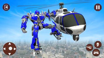 Police Helicopter Robot Transformation تصوير الشاشة 1