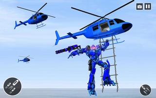 Police Helicopter Robot Transformation plakat