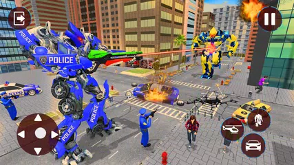 download Police Helicopter Robot Transformation APK