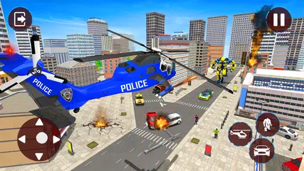 download Police Helicopter Robot Transformation APK