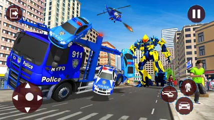 download Police Helicopter Robot Transformation APK