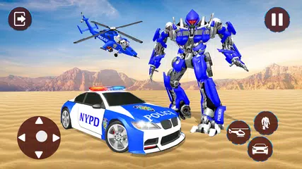 download Police Helicopter Robot Transformation APK
