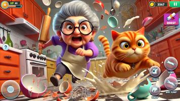 Bad Cat Chaos: Prank Gran Sim poster