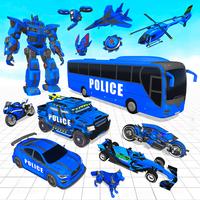 Bus Simulator Police Robot Car постер