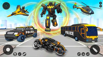 Police Bus Robot Car Games capture d'écran 1