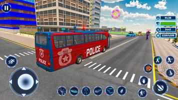Bus Simulator Police Robot Car скриншот 1