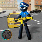 Amazing Police Stickman Rope H ikona