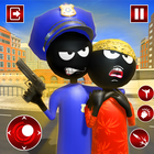 Police Stickman Gangstar Crime ícone