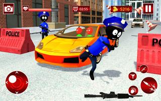 Police Stickman Gangstar Crime imagem de tela 3
