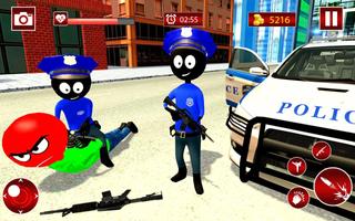 Police Stickman Gangstar Crime capture d'écran 1