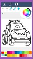 警车着色书 海报