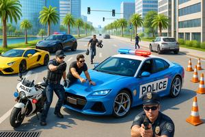 Police Car Chase Plakat