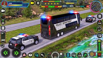 US Police Bus Driving Games 3D poster