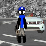 Stickman police rope hero
