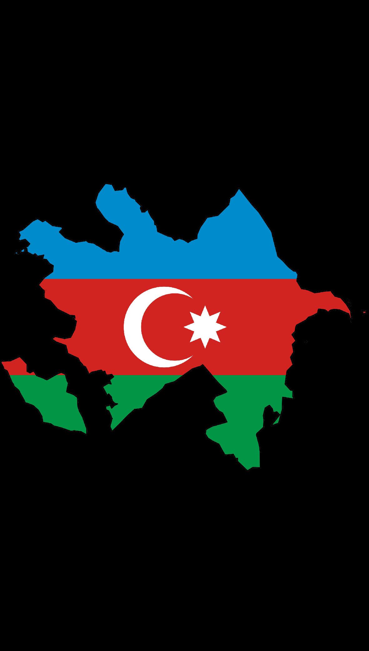 флаг азербайджана с гербом