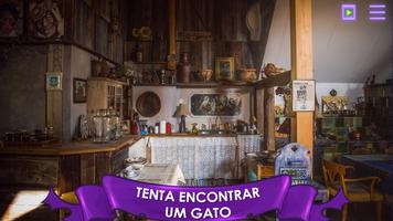 Encontre Gato-Objeto Escondido Cartaz