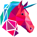Poly Art Unicorn 3D Puzzle Roll Polygons Game APK