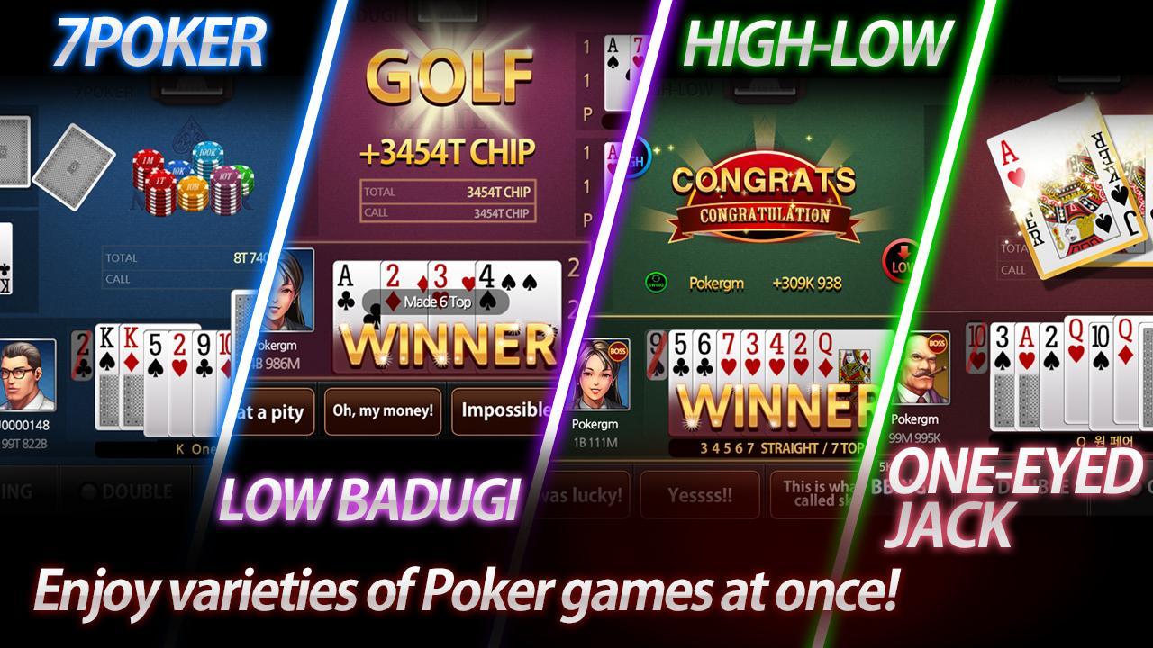 Poker Master (One Eyed Jack, 7poker, Low-Badugi) for