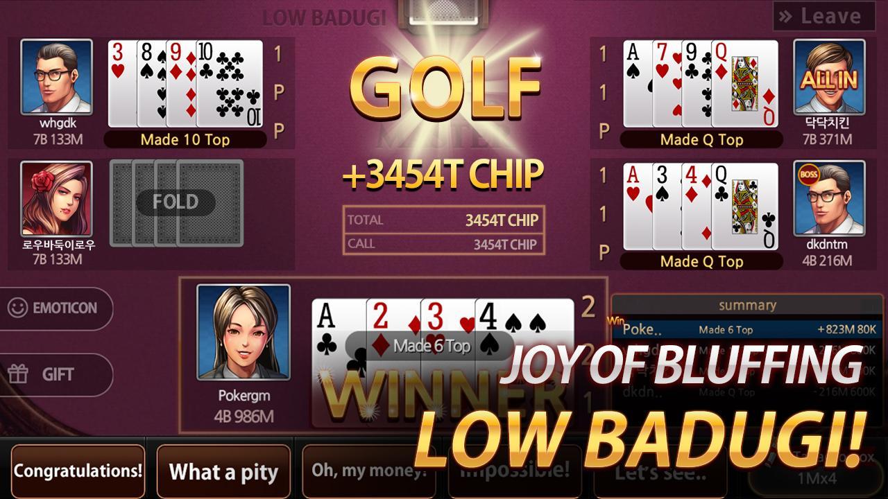 Poker Master (One Eyed Jack, 7poker, Low-Badugi) for