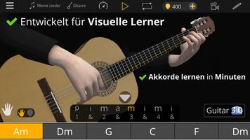 Guitar 3D: Grundakkorde lernen Plakat