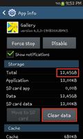 Clear data shortcut ภาพหน้าจอ 2