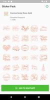 Cursive Script Rose Gold Stick poster