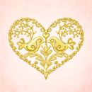 Cursive Script Gold Sticker Pack by Pomelo Tree APK