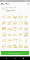 Cursive Script Gold Sticker Pa poster