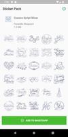 Cursive Script Silver Sticker  poster