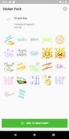 Hi and Bye Sticker Pack by Pom screenshot 1