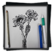 Dibujo a lápiz de flores
