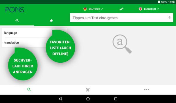 PONS Übersetzer für Android - APK herunterladen