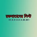 রক্তের গ্রুপ ও  দাতার নম্বর APK