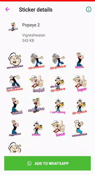 Descarga de APK de Popeye Cartoon Stickers What's Up Stickers app para  Android