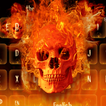 Hot Fire Skull Keyboard Theme