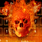 Hot Fire Skull Keyboard Theme icon