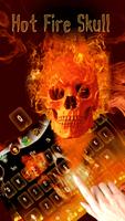 Hot Fire Skull Keyboard Theme capture d'écran 1