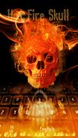 Hot Fire Skull Keyboard Theme captura de pantalla 2