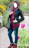 Hijab Girl Jeans Photo Suits 截图 1