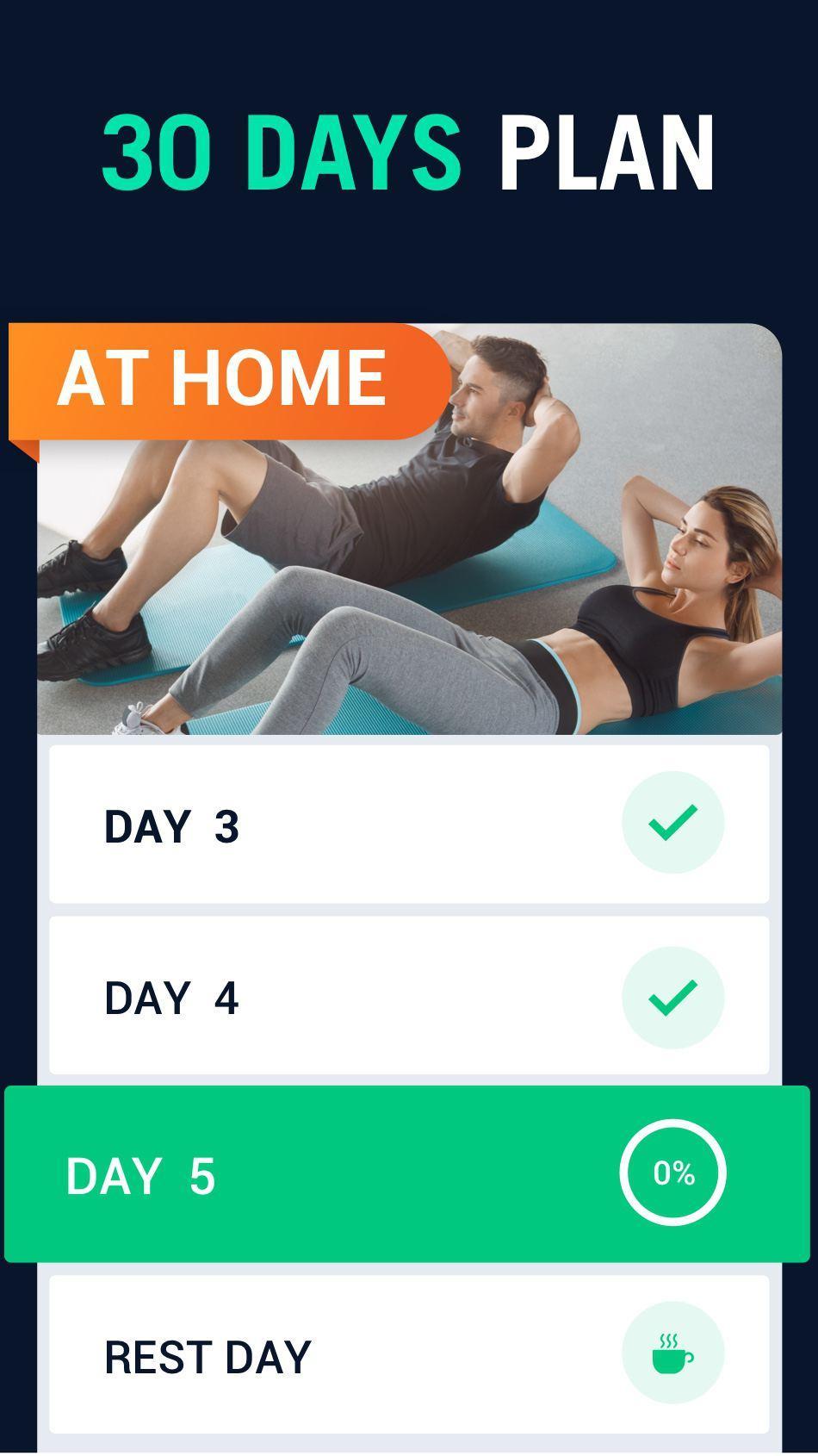  21 Day Workout Challenge App for Gym