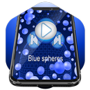 Blue spheres Music Player Skin APK