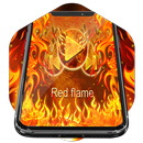 Red flame Music Player Skin APK