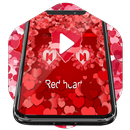 Red hearts Music Player Skin APK