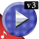 Poweramp v3 skin blue carbon APK