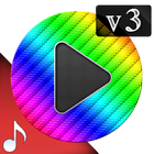 Poweramp v3 skin rainbow icône