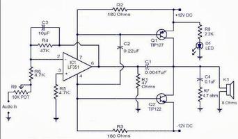 Sơ đồ mạch khuếch đại công suất ảnh chụp màn hình 2