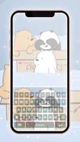 Cute Bare Bear Keyboard imagem de tela 2